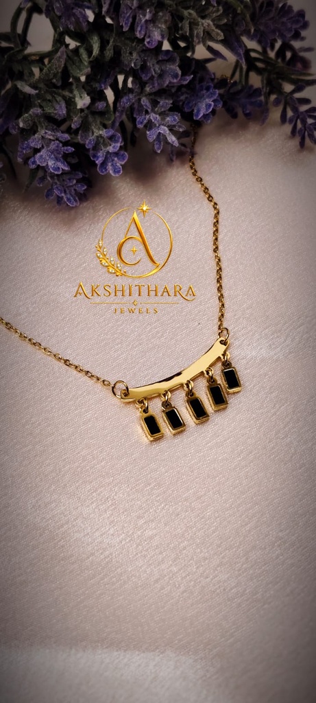 N23-Noir Cascade Necklace